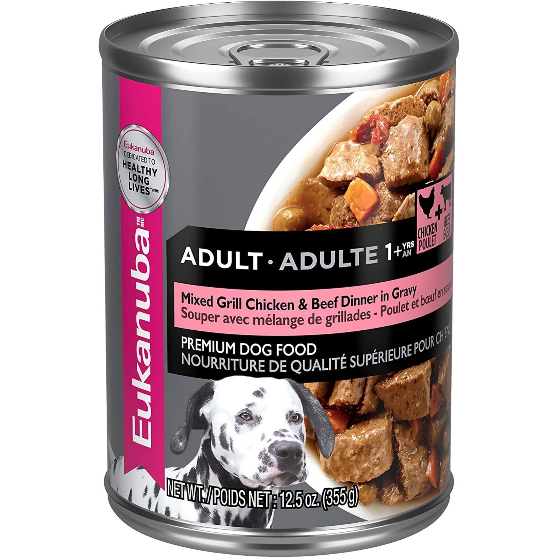 Eukanuba Mixed Grill Chicken & Beef Dinner In Gravy Adult Canned Dog Food 354g