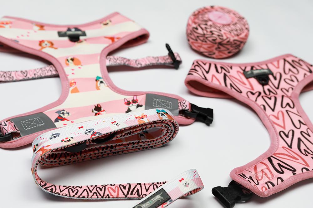 Moo+Twig Puppy Love Reversible Dog Harness