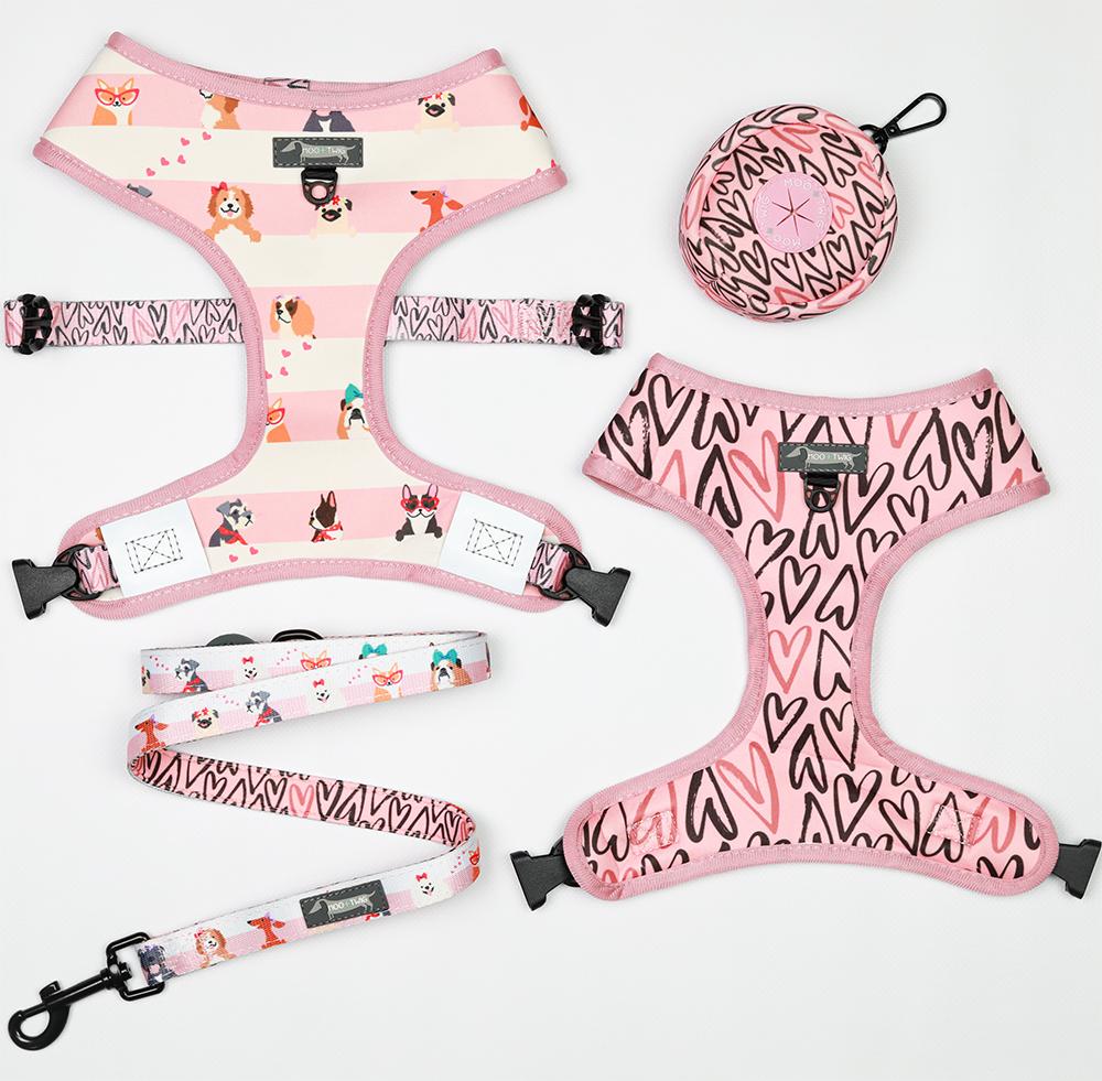 Moo+Twig Puppy Love Reversible Dog Harness