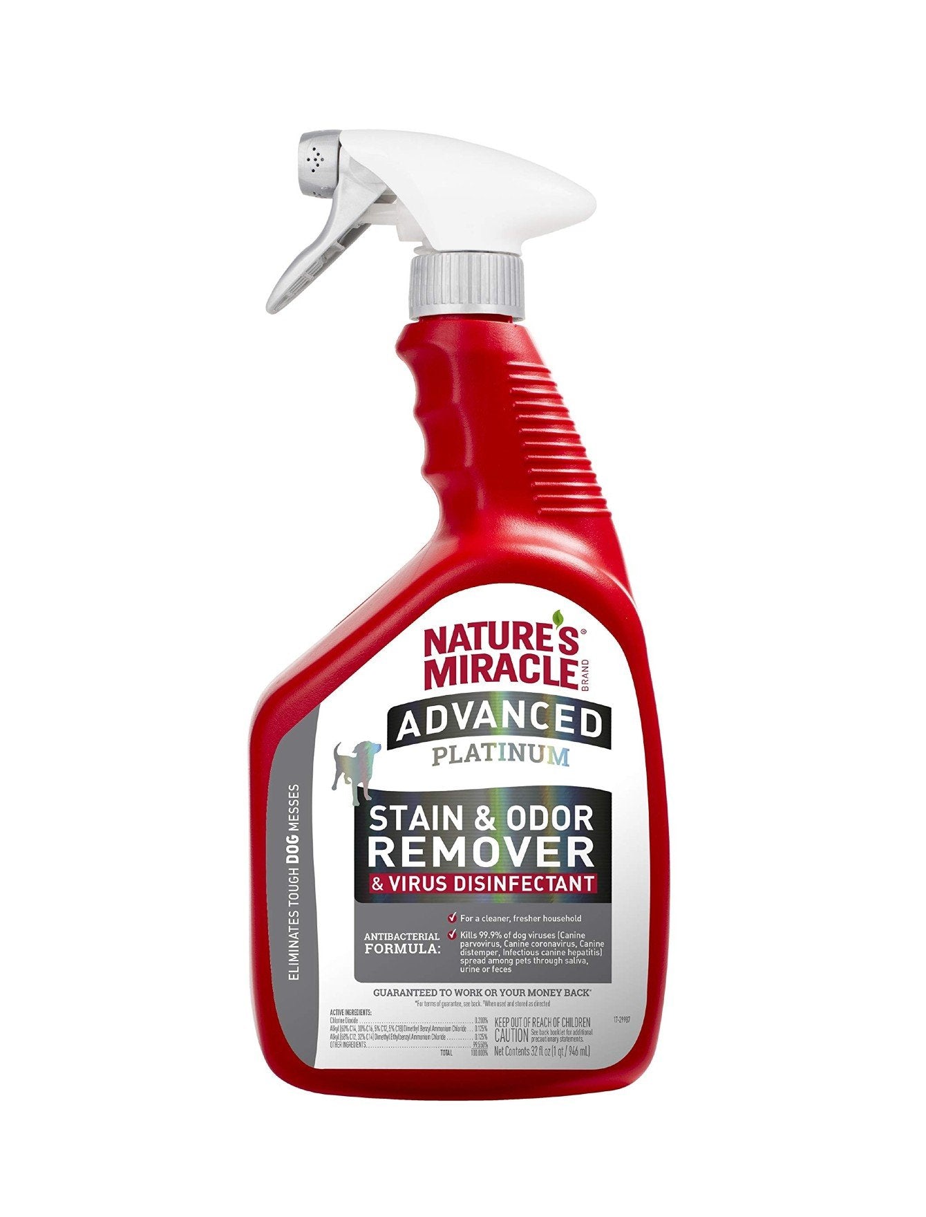 Nature's Miracle Advanced Platinum Stain and Odor Remover & Virus Disinfectant Eliminator Dog Spray - Kohepets