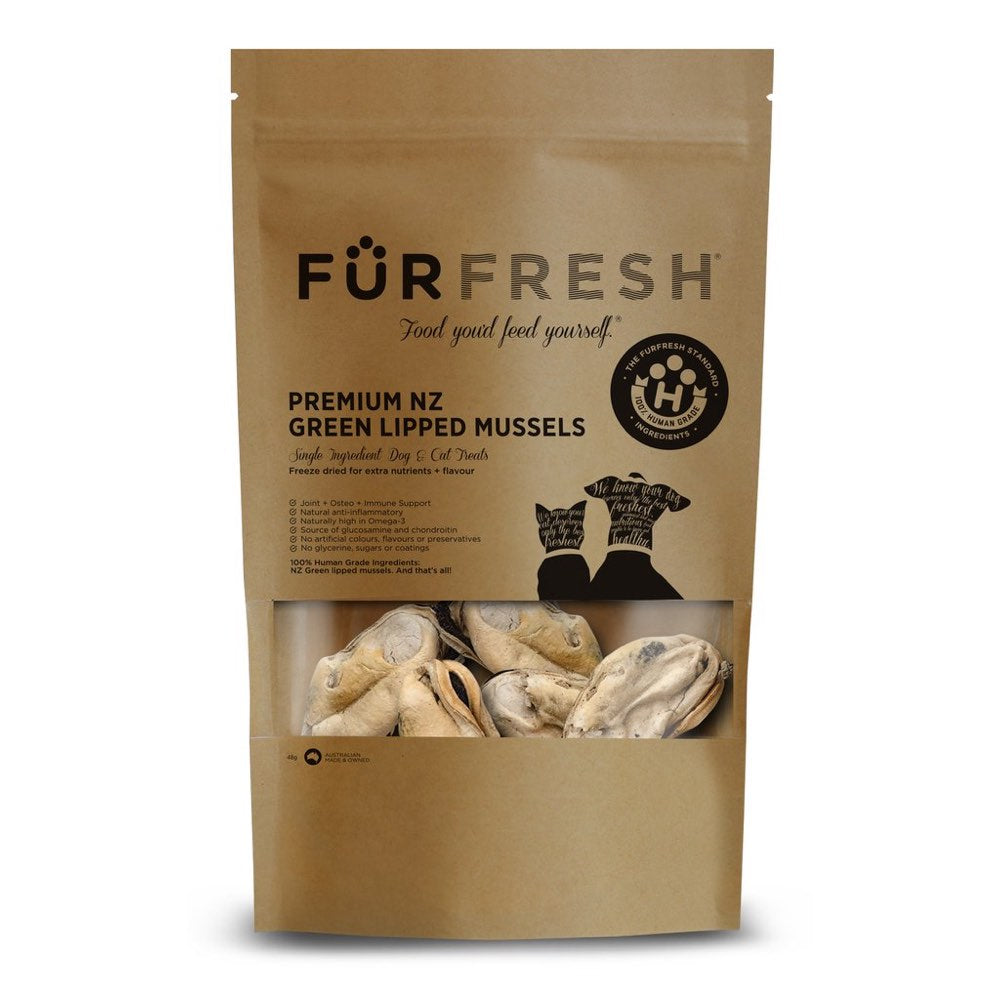FurFresh Premium New Zealand Green Lipped Mussels Freeze Dried Treats 48g