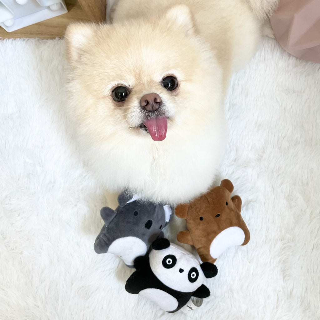 Hey Cuzzies Mini Frenz Wendy the Brown Bear Dog Toy