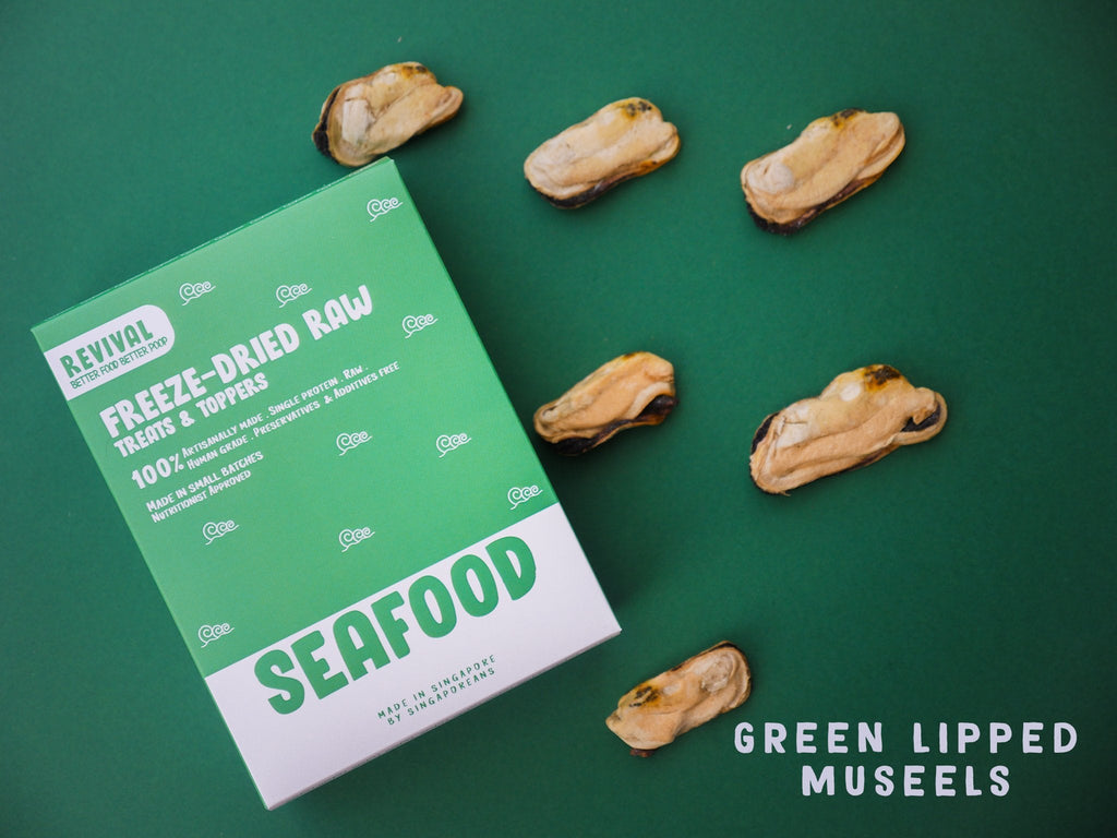 Revival Seafood Green Lipped Mussels Freeze-Dried Raw Treats For Cats & Dogs