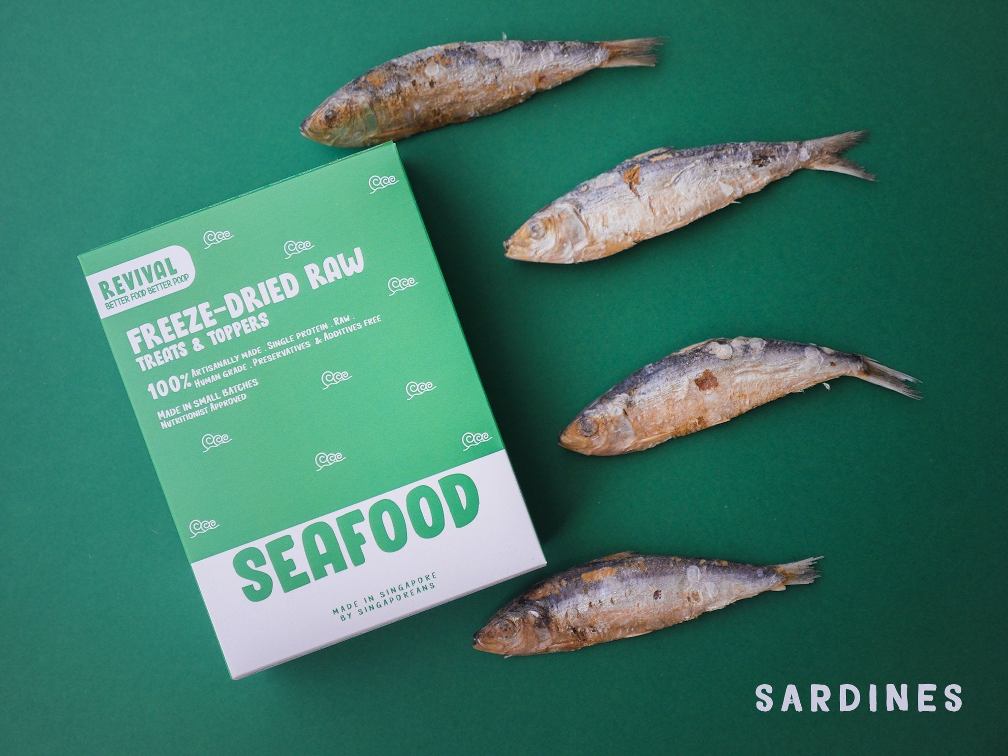 Revival Seafood Sardines Freeze-Dried Raw Treats For Cats & Dogs