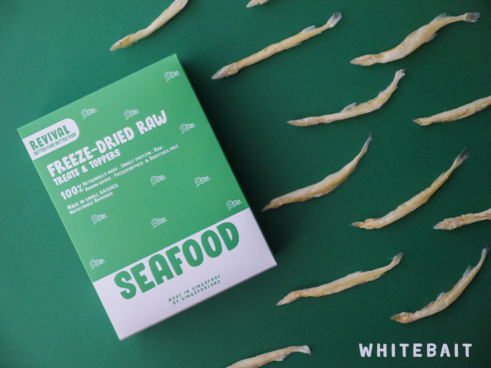 Revival Seafood Whitebait Freeze-Dried Raw Treats For Cats & Dogs