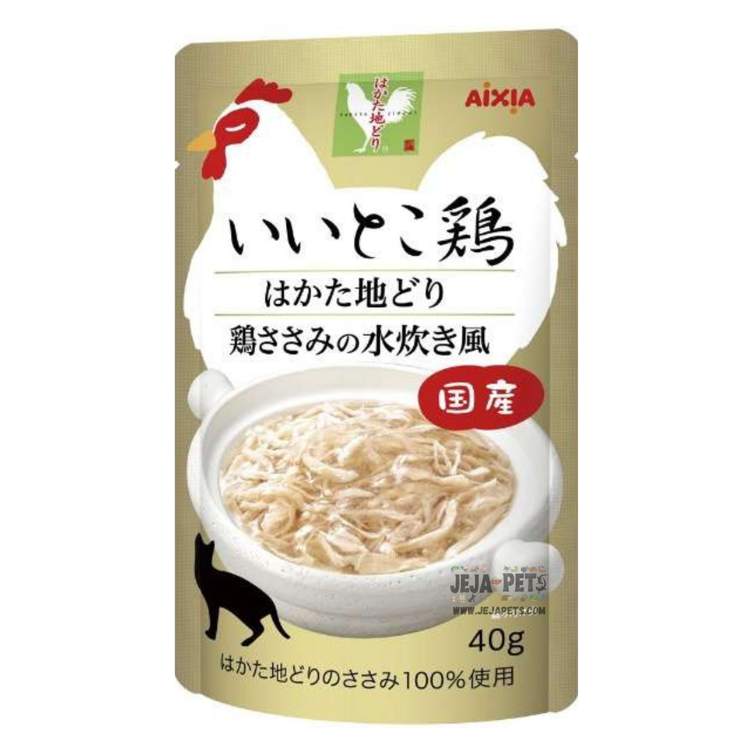 Aixia Iitoko Dori Hakata Jidori Chicken Hot Pot Style Pouch Cat Food 40g x 12